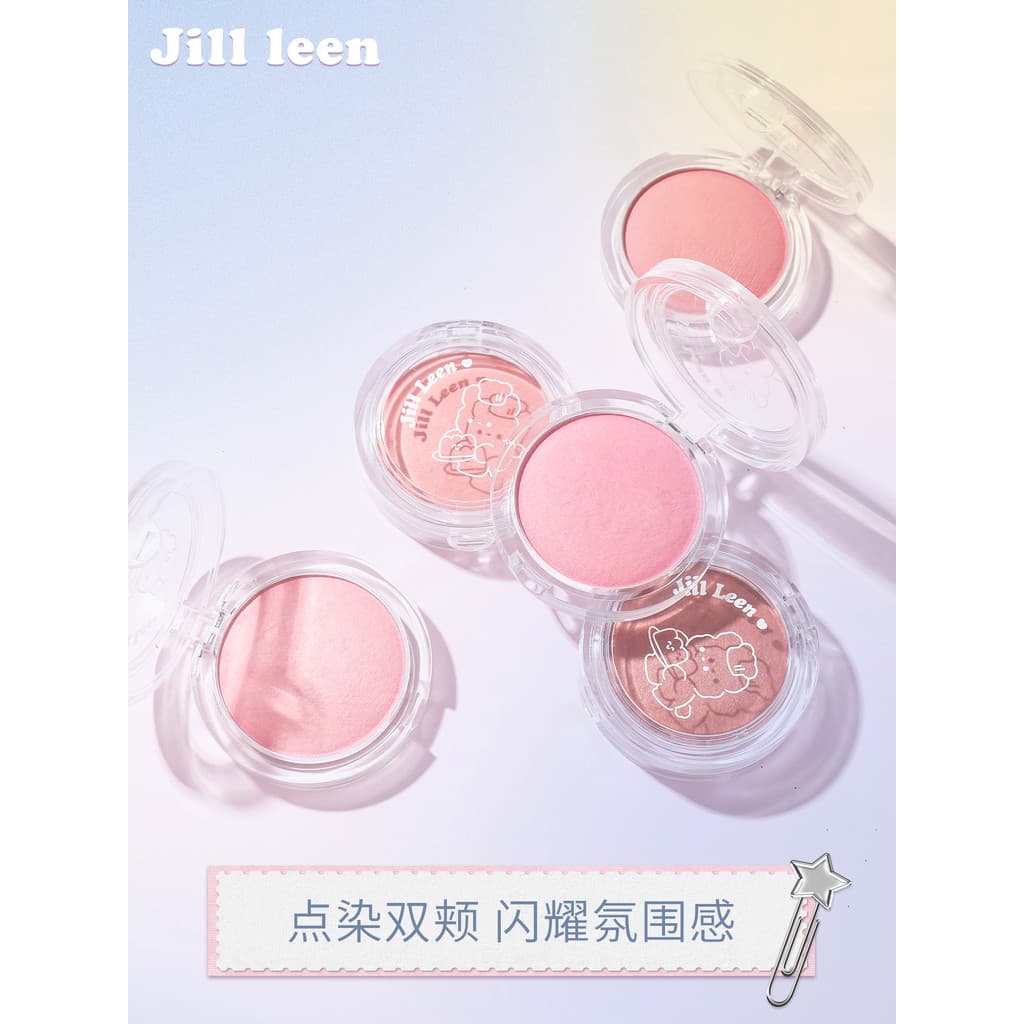 JILLLEEN Soft Mist Baking Blush Reparação de alto brilho Melhora a tez Atmosfera Natural Brilho fino