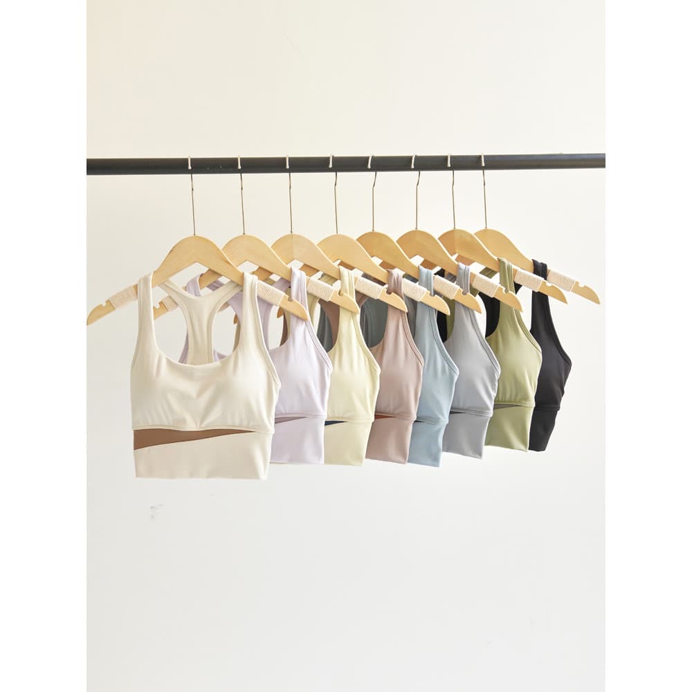 Colete esportivo sutiã de uma peça exterior Wear correndo Yoga roupa interior cor combinando em forma de I Anti-flacidez