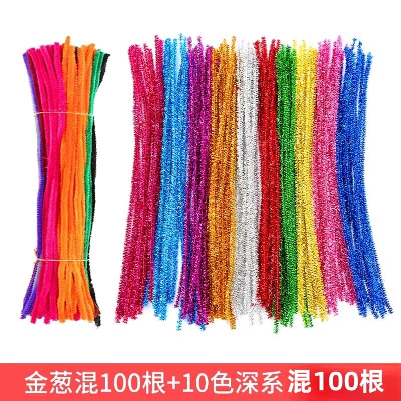 Material de lã de veludo piscando topos educação pré-escolar rosas fazendo buquês fio artesanal torção varas variedade c