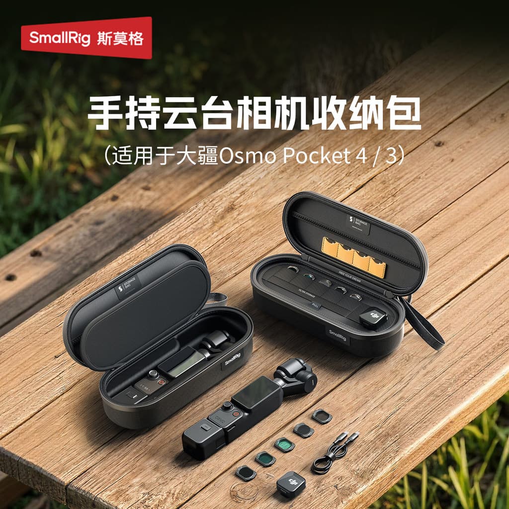 Smog adequado para DJI Pocket4/3 saco de armazenamento caixa grande capacidade portátil bolsa acessórios para câmera esp