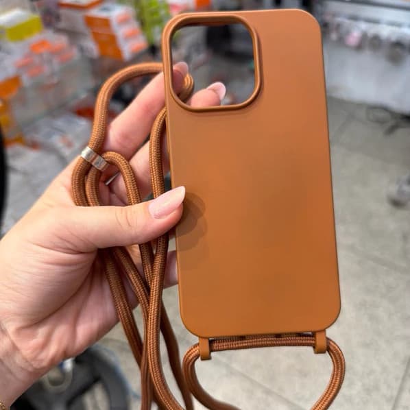 Capa Ajustável Antiqueda para iPhone 11 12 13 14 Pro Max  Colar Alça Pescoço