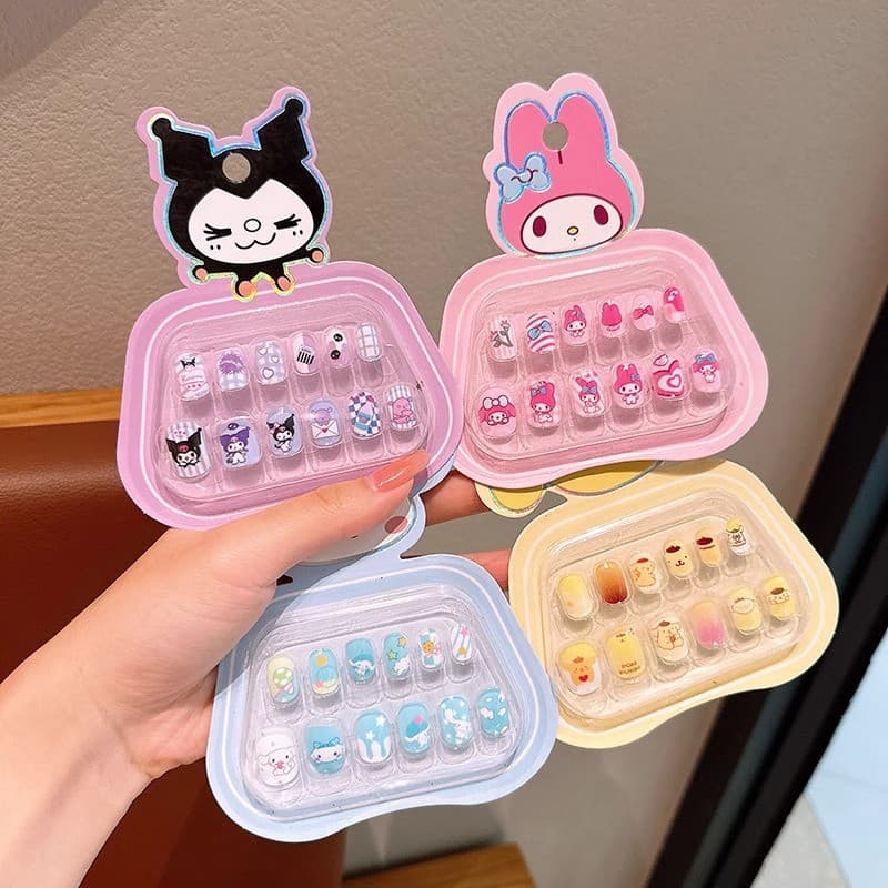 Crianças usando adesivos de unhas adesivos de unhas meninas não-tóxico inodoro geléia cola adesivos de bebê 3-6 a 12 ano