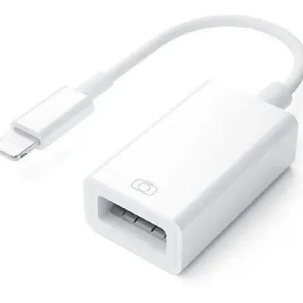 CABO ADAPTADOR OTG USB COMPATÍVEL IPHONE LIGHTNING 8 PINOS PC USB PEN DRIVE