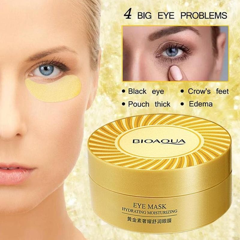 60 Peças Máscara De Colágeno Dourado Anti-Sono Hidratante Cristal Removedor De Olheiras
