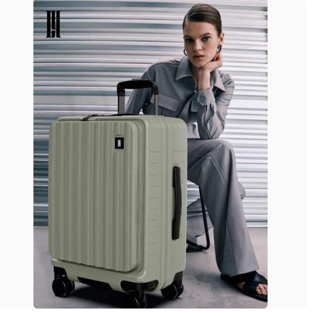 Wolfland bagagem extensível feminina frente aberta capa 100cm grande capacidade viagem no exterior trole caso senha baga