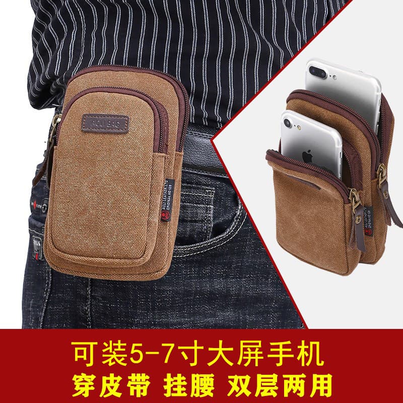 Bolsa de celular austríaca masculina, cinto multifuncional, bolsa de cintura para canteiro de obras, lona de trabalho, b