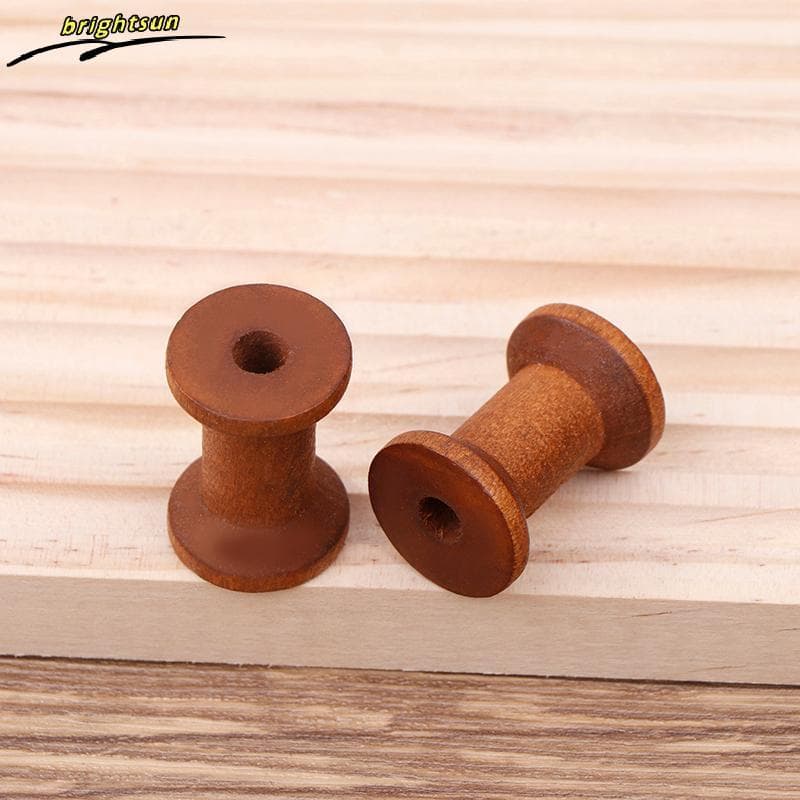 10Pc Carretéis De Madeira Do Vintage DIY Organizador Para Costurar Fitas T Ferramentas De Artesanato Em Linha Fio Carret
