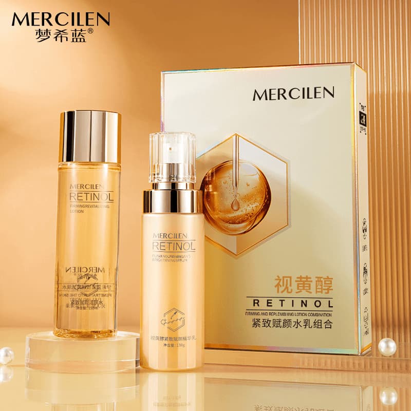 Homens Mengxi Blue Vision Retinol Firmador Toner Loção Combinação Hidratante Hidratante Anti-Rugas Plumping Skin Essence