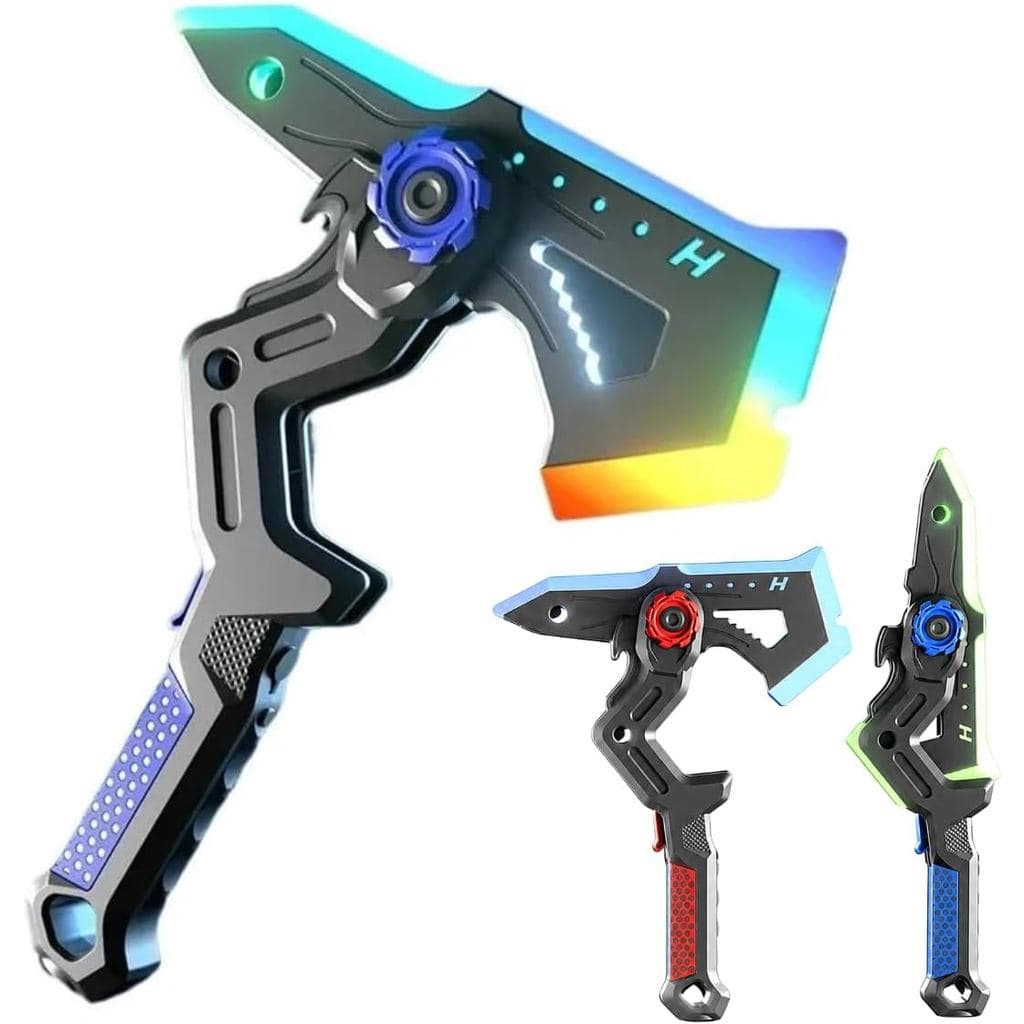 Espada Machado Brinquedo 2 Em 1 Transformers Com Luz Led Som E Efeito Fumaça Spray Cosplay Geek Futurista Azul