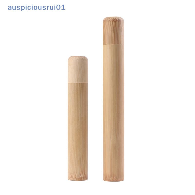Suporte para escova de dentes de bambu natural, peça única.