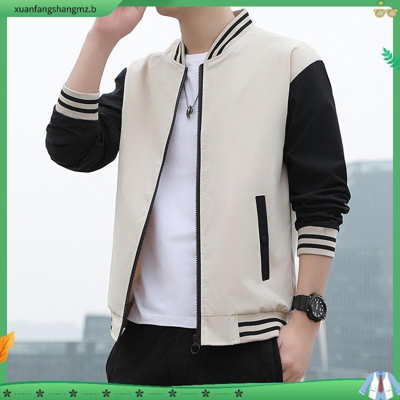 Jaqueta Multifuncional Coreana casual Com Gola De Beisebol Masculina , Solta E Elegante Vários Bolsos , Três Cores Opcio
