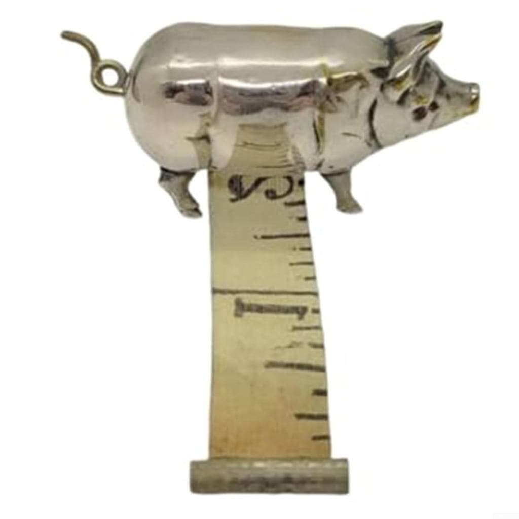 Fita Métrica em Forma de Porco com Estilo Antigo, Figurinha de Porco para Mini Fita Métrica Retrátil, para Alfaiates, Qu