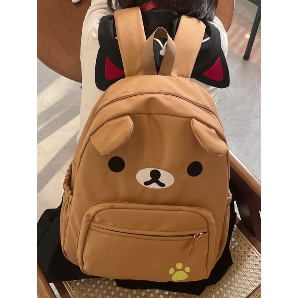 Japonês bonito urso dos desenhos animados mochila grande capacidade estudante mochila All-Match mochila de viagem femini