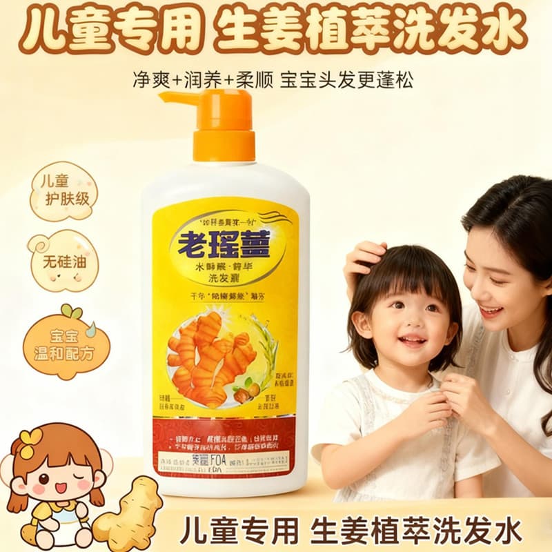 Crianças gel de banho velho Yao gengibre arroz enzima essência Shampoo água lavagem banho gel conjunto gengibre controle