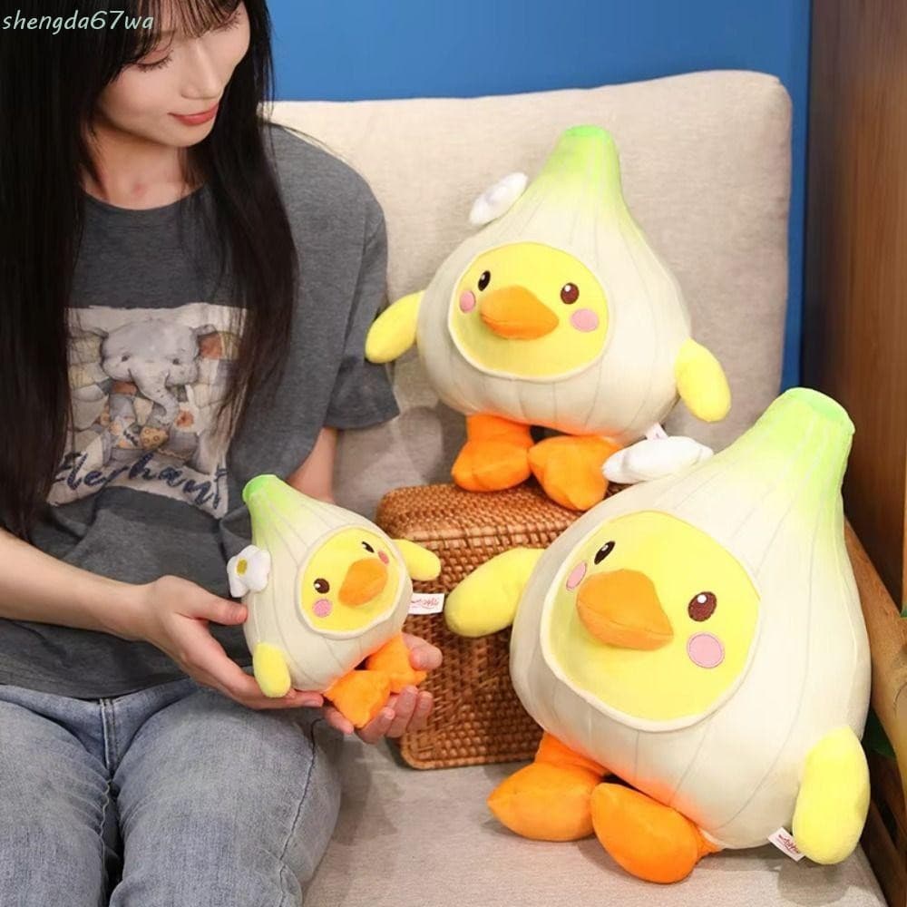 SHENGDA Brinquedo De Pelúcia De Pato De Alho , Asas Amarelas E Travesseiro Para Pés , Boneca Engraçada Macia De Algodão