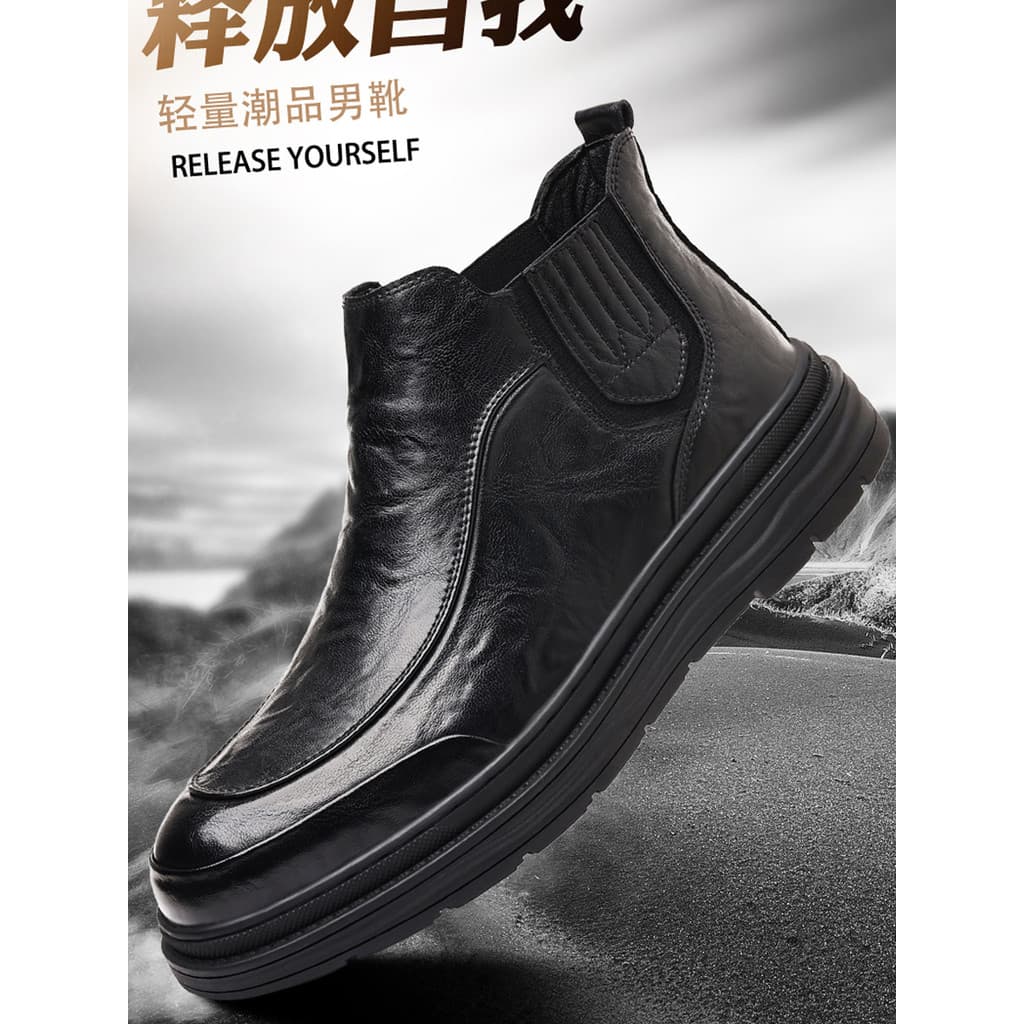 Britânico preguiçoso Martin botas masculinas manga de negócios All-Match britânico Chelsea botas inverno novo estilo cou