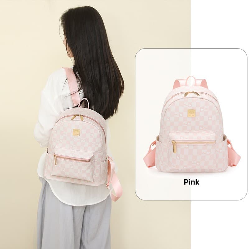 Mochila Feminina de Verão Nova, Impermeável, em Couro PU, para Viagens e Lazer