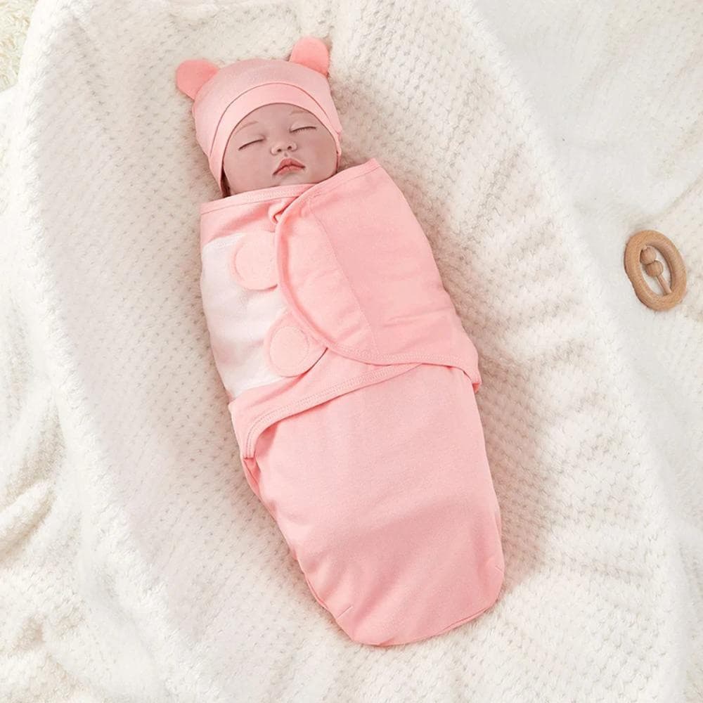 Saco de dormir para bebês recém-nascidos, algodão ajustável, envoltório macio, quente, à prova de chute, saco de dormir