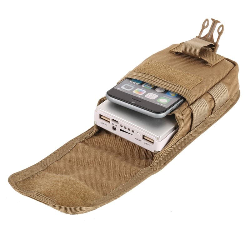 Bolsa para celular ao ar livre, 20cm, bolsa para celular, câmera dupla, bolsa de cintura masculina, MOLLE, tática, camad