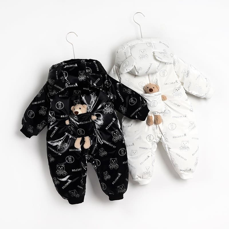 Bebê bebê inverno macacão engrossado roupas de algodão estilo Super ocidental da criança masculino feminino bebê dos des