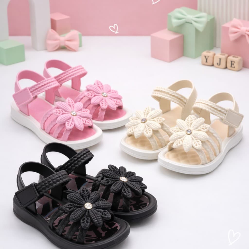 Sandália Infantil Menina Velcro Papete Leve Macia Confortável Promoção