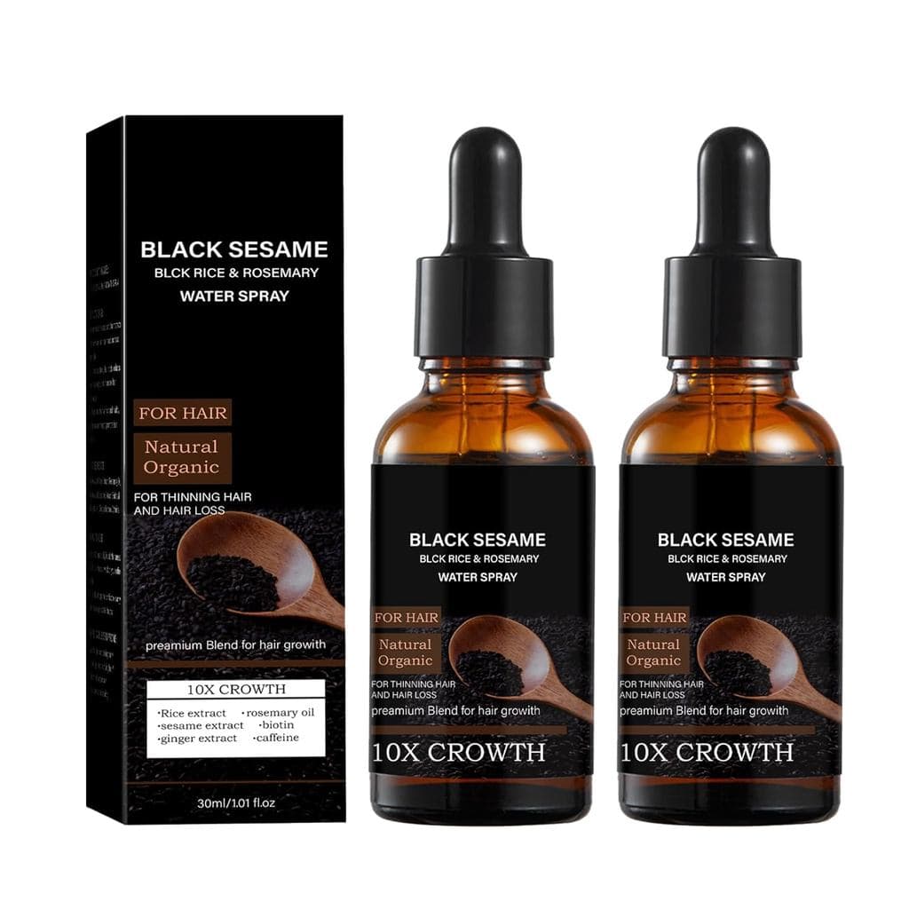 Óleo Capilar de Gergelim Preto - Sérum Capilar de Gergelim Preto, Volumizador e Hidratante - Promove o Crescimento Capil