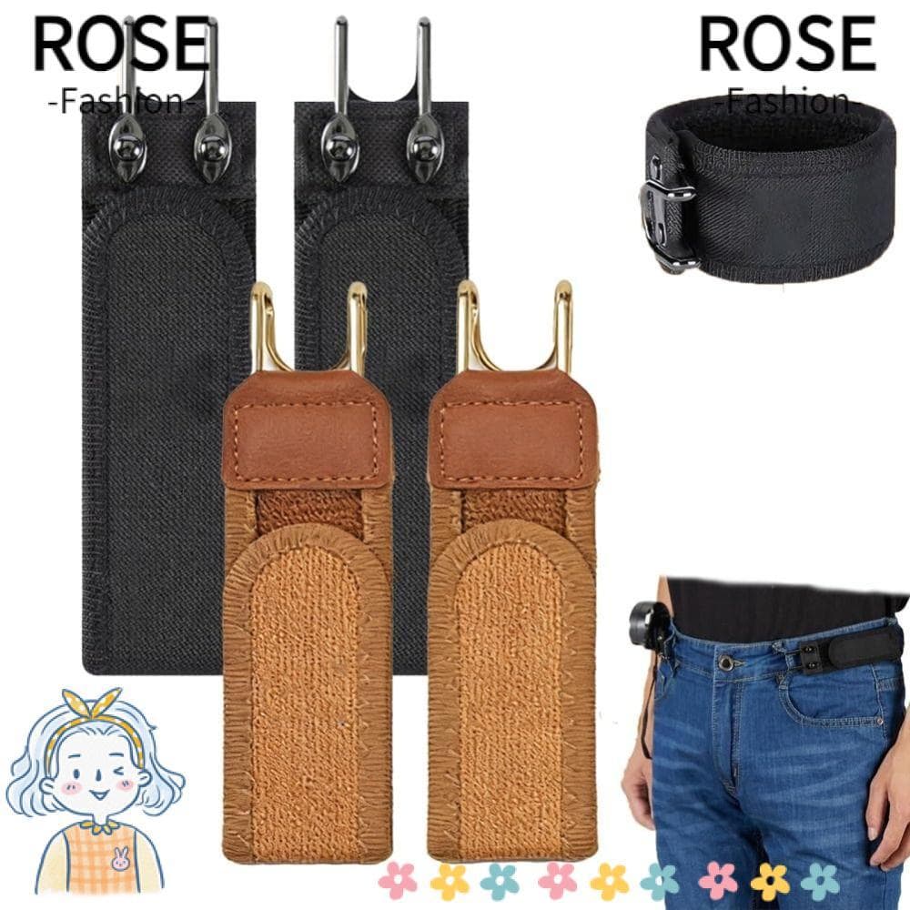 Gancho De Cinto Sem Fivela ROSEGOODS , Elástico Unissex Ajustável , Metal Com De Cintura Confortável