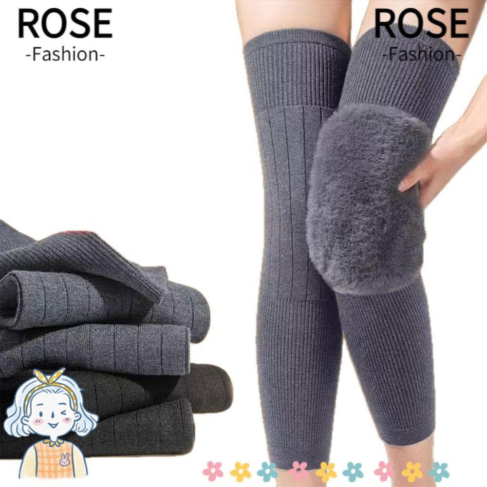 ROSEGOODS Manga De Joelho Quente , Joelheiras De Inverno À Prova De Vento E Frio Espessadas , Além De Mangas Elásticas D