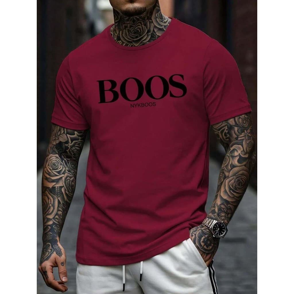 Camiseta Masculina Blusa 100% Algodao Camisa BOS Gola Redonda Regular Malha Premium Envio Imediato