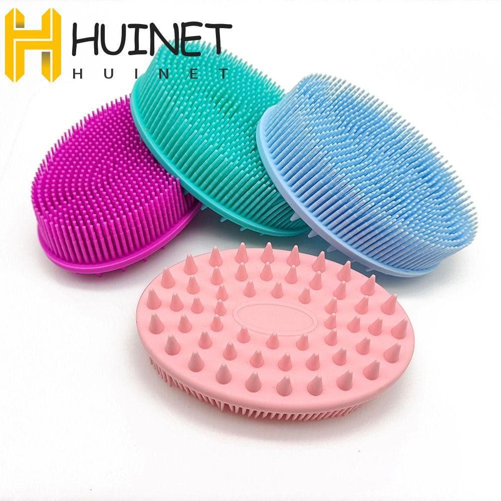 Escova De Banho De Silicone HUINET , Chuveiro Dupla Face Úmida E Seca Macia De Shampoo Para Treinamento De Toque De Bebê