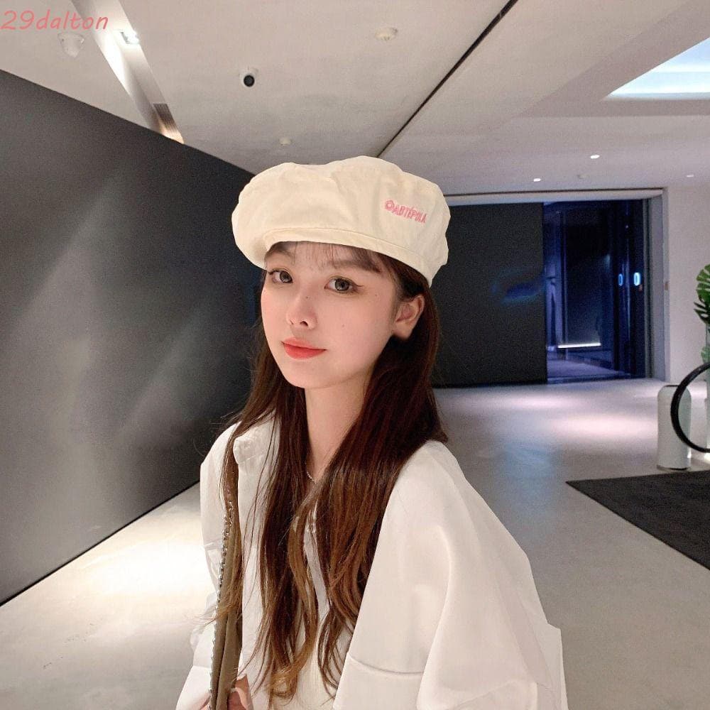 Boina Dupla Face DALTON , Gorro Feminino Xadrez Plano , Chapéu Retrô De Pintor Japonês , Cor Sólida , Bonés Octogonais P