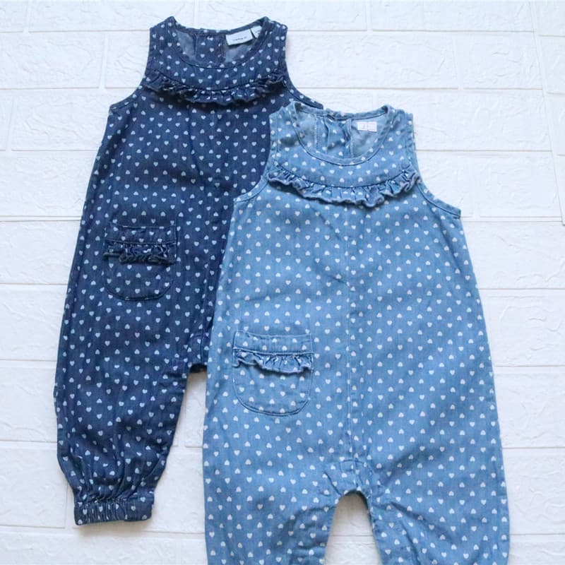 Dinamarca Original único bebê menina verão fino Denim macacão de algodão puro bebê criança moda macacão bebê macacão