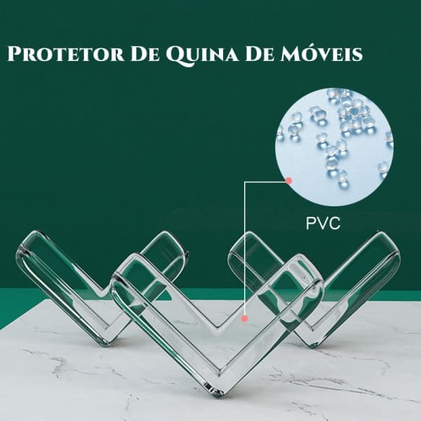 Protetor Quina Kit 12 peças De Mesa Em Silicone Com Adesivo Para Móveis Quarto Cozinha Promoção