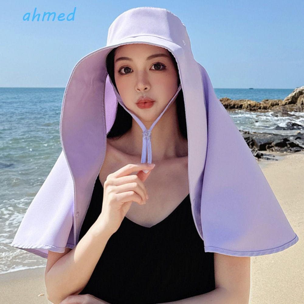 Chapéu De Sol AHMED Para Guarda-, Pescador Xale Ajustável Com Protetor Solar , Proteção Facial Completa