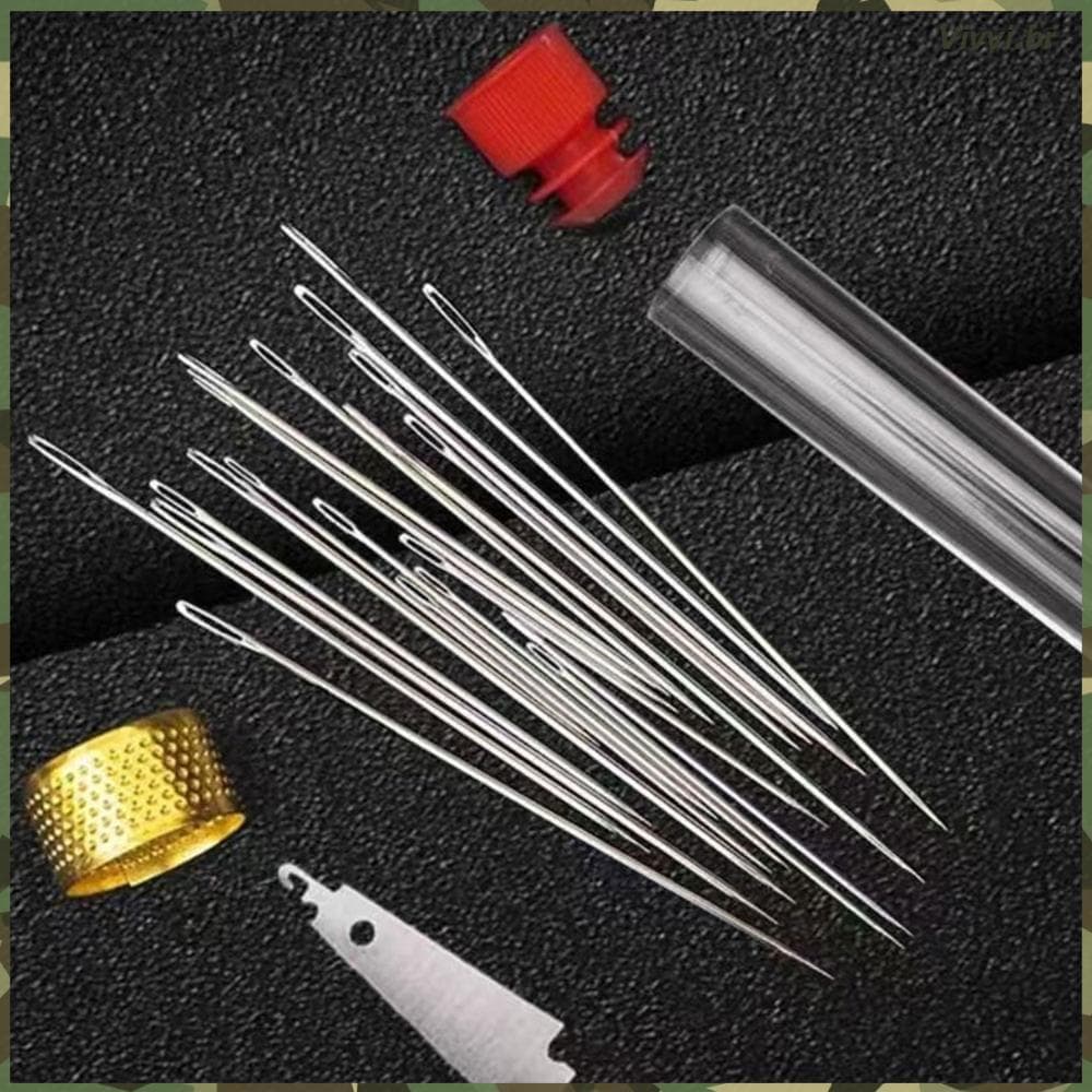 31/34/36/37 Pçs/Set Agulhas De Aço Inoxidável Costura Para Iniciantes _VVI