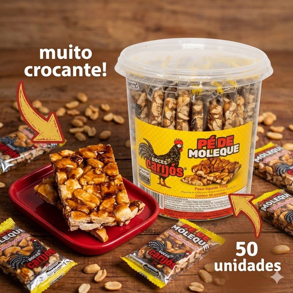 PE DE MOLEQUE CARIJO POTE COM 50UN 750G