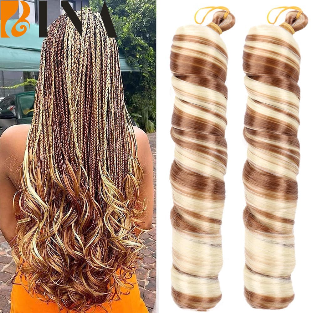 Cabelo Francês Longo Encaracolado Peruca Solta Cachos Espirais Sedosos Encaracolados Trança Francesain5.205 MEUP