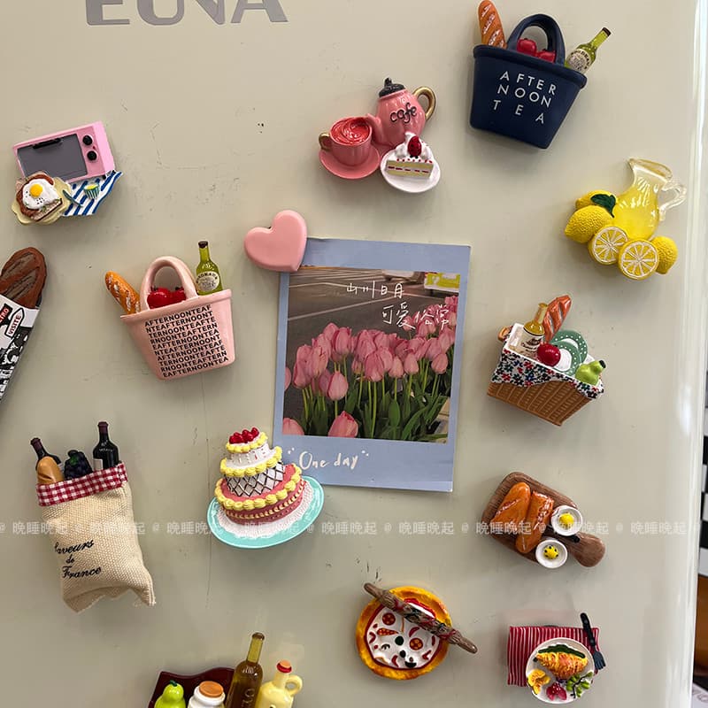 Piquenique Floral geladeira adesivos fresco japonês ins coreano geladeira adesivos ímã adesivos decorativos