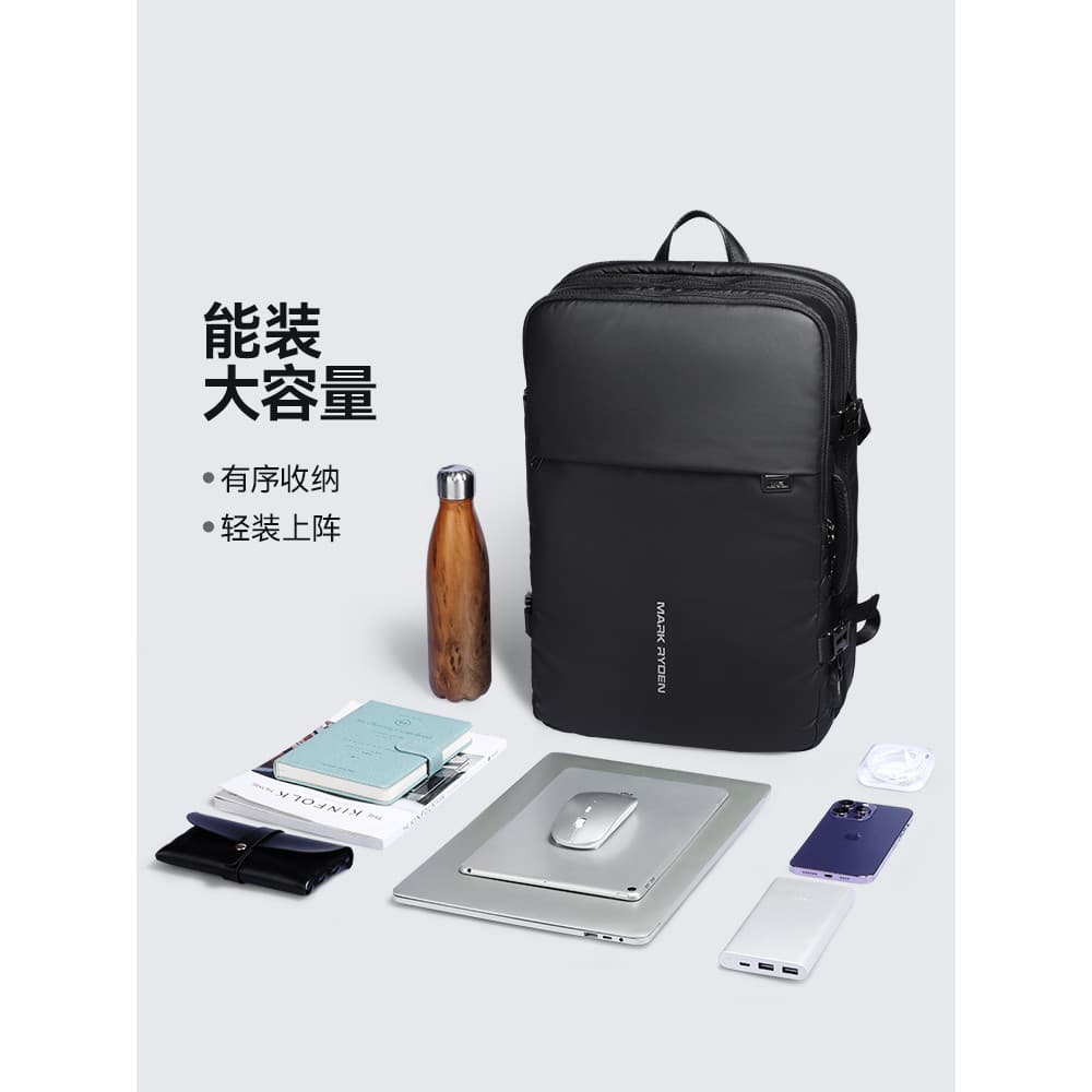 Marco Laden Mochila Masculina Expansível Mochila de Viagem Bolsa de Viagem de Grande Capacidade Bolsa para Computador de