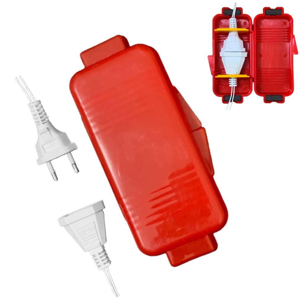 Kit 1x 2x 3x 5x Protetor de Extensão Pequeno Sortido Grande Transparente Emenda Tomada Respingos