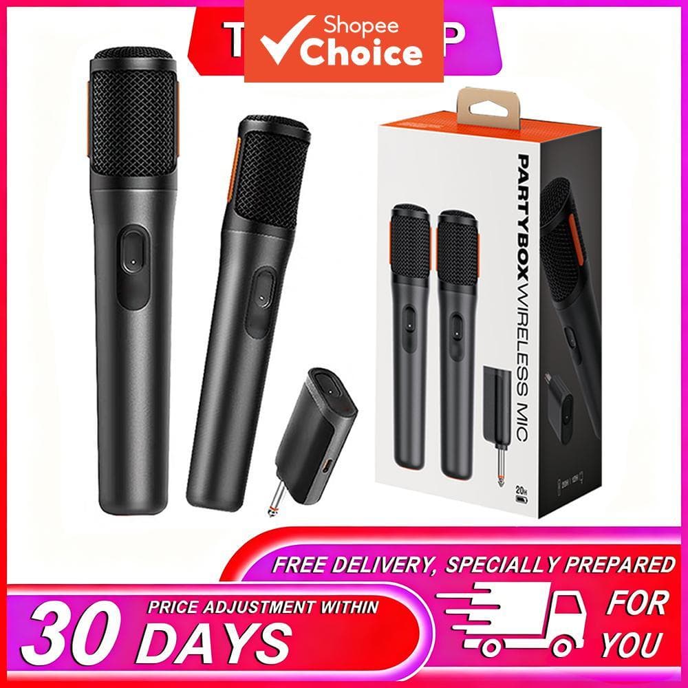 Microfone sem Fio TAVOSOP - Dois microfones digitais sem fio para voz clara, nítida e conexão estável.