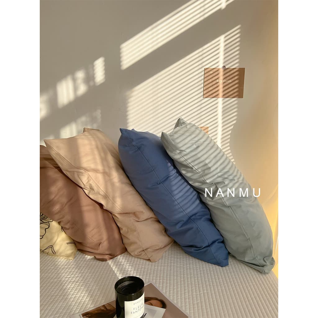 Luz da vida | Cor pura Retro único produto combinando fronha puro algodão puro único fronha 48x74cm par