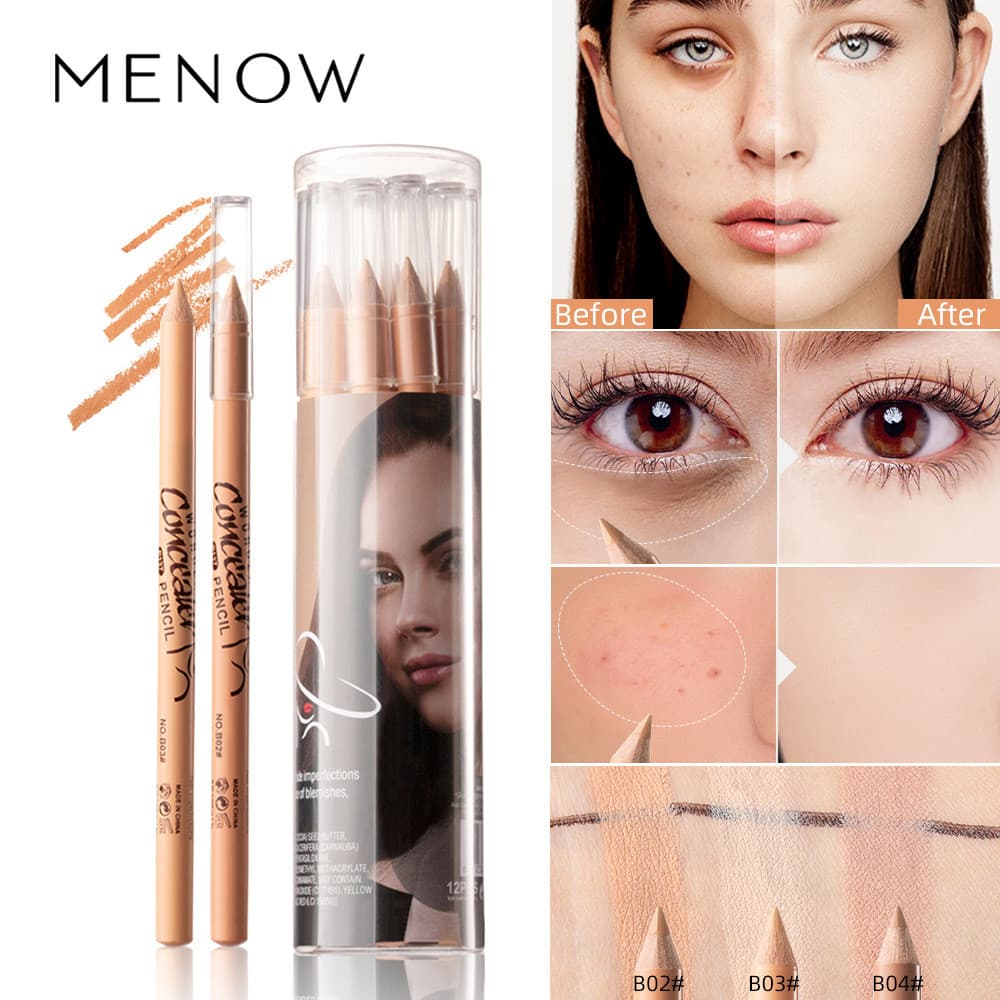 Menow menow P137 caneta corretivo de madeira delineador Gel caneta Acne marca pálpebra inferior 03 número de cor adequad