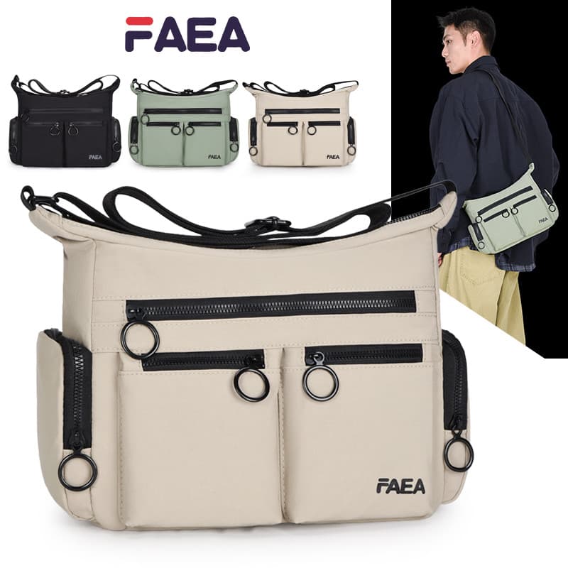 Estilo funcional Multi-bolso saco do mensageiro masculino Commuter Casual bolsa de ombro multifuncional bolsa masculina
