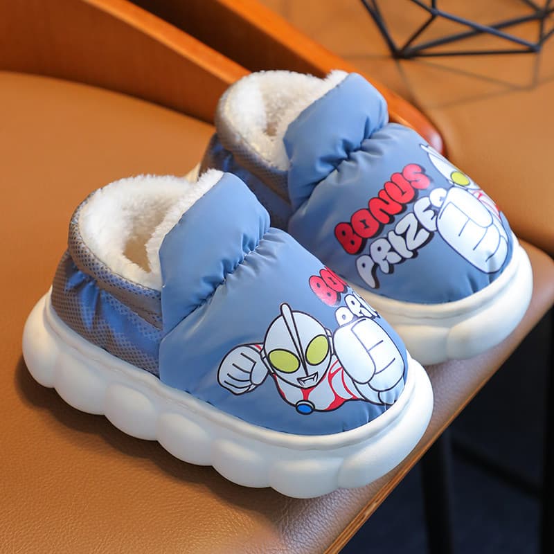 Genuíno Ultraman inverno crianças sapatos de algodão dos desenhos animados meninos meninas interior ao ar livre usar que