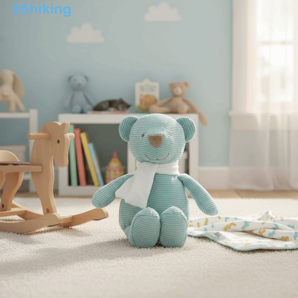 Urso De Pelúcia De Desenho Animado Para Caminhada , Boneca Calmante Fofa , Brinquedos Macios De Malha Macia