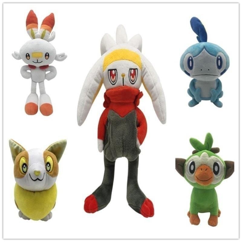 Novos Brinquedos de Pelúcia Lendários Bonecas de Desenho Animado Brinquedo de Pelúcia Macio Bonecas Fofas Grookey Scorbu