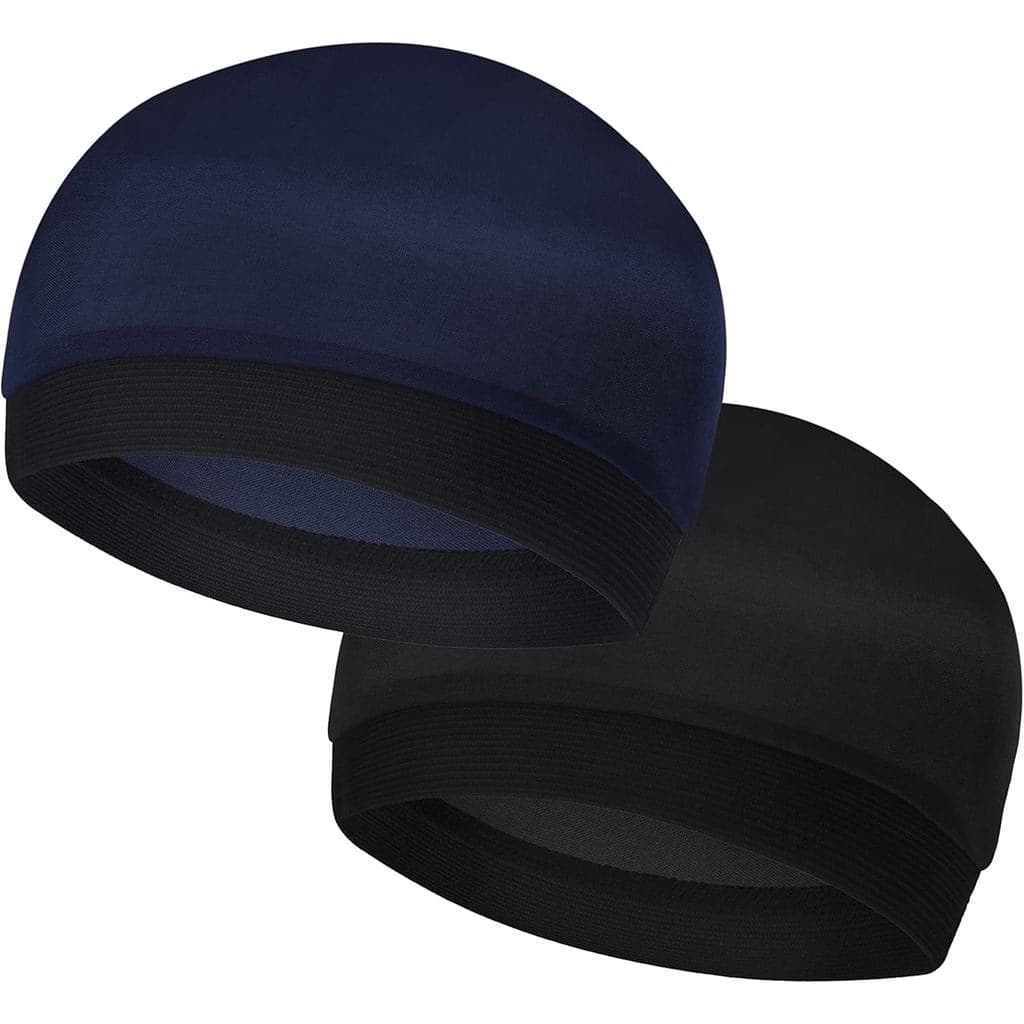 Durags Bonnet 2 Peças, Touca Turbante Ondulada, Touca Noturna para Fixação de Dreadlocks, Gorros Turbante, Gorros Tipo S