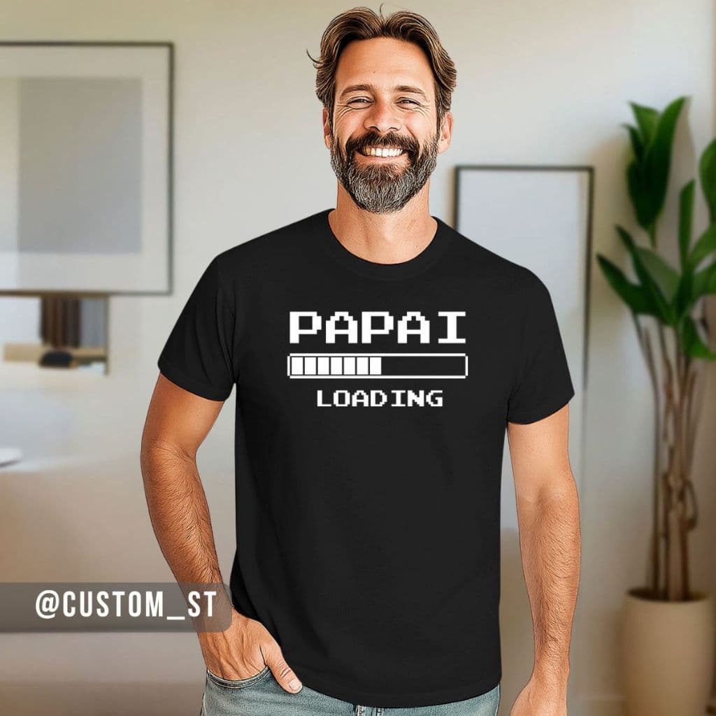 Camiseta Camisa Dia Pais Papai Loading Carregando Surpresa