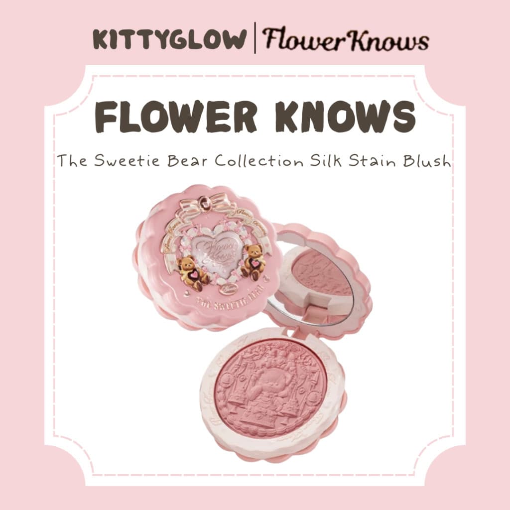 Flor KNOWS The Sweetie Bear Collection Blush Para Manchas De Seda